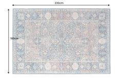 Vintage Teppich HERITAGE 230x160cm blau beige rot Flachgewebe Muster