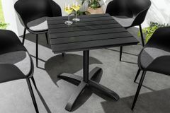 Moderner Bistrotisch DESIGNO 70cm anthrazit Aluminium wetterfest Outdoor Gartentisch