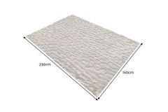 3D Hochflor Teppich DUNE 230x160cm taupe Hoch-Tief-Effekt