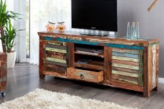 Einzigartiges TV-Board JAKARTA 150cm bunt recyceltes Massivholz