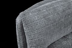 Drehbarer Stuhl BIG GEORGE grau Chenille Cremona natur Buchenholz mit Armlehnen