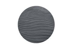 Runder Teppich WAVE 230cm anthrazit 3D strukturierter Kurzflor Indoor Hoch-Tief-Effekt