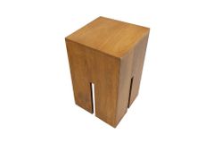 Design Beistelltisch CASTLE 45cm braun honey finish massives Mangoholz handmade