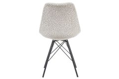 Design Stuhl SCANDINAVIA MEISTERSTÜCK beige grau Chenille schwarz Metallgestell