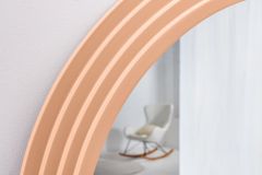 Design Wandspiegel WAVE 160cm apricot Pastell Rundbogen Spiegel