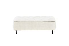 Extravagante Polsterbank EN VOGUE 120cm beige Cremona Chenille Sitzbank mit Stauraum