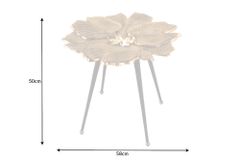 Dekorativer Beistelltisch GINKGO LEAFS 60cm gold handmade Metall
