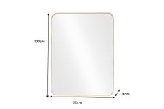 Moderner Wandspiegel AMSTERDAM 100cm gold Aluminium