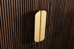 Design Sideboard GATSBY 170cm braun gold Mangoholz weiße Marmorplatte