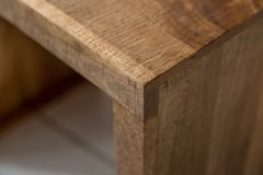 Massives 3er-Set Beistelltische MAKASSAR 45cm Mango natur Massivholz