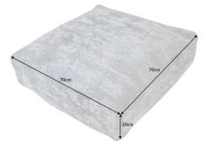 Design Bodenkissen XL ABSTRAKT 70cm blau beige abstraktes Muster Sitzpouf