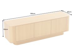 Modernes TV-Board VALHALLA WOOD 160cm natur Eichenholz Lowboard mit Stauraum