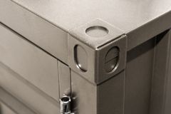 Container-Schrank GLOBETROTTER 50cm anthrazit Metall Nachttisch Beistellschrank