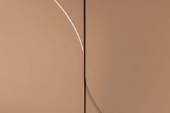 Design Highboard SAVOY 130cm grau beige greige Travertin Keramik Stauraum 3D-Front