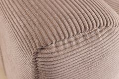 Modernes Ecksofa ZERO GRAVITY 240cm greige Cord 3-Sitzer Couch L-Form