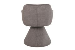 Drehbarer Stuhl AMBIENTO grau Vogue Velours Samt 180° mit Auto-Return Polsterstuhl