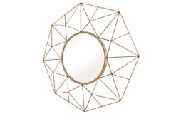 Handgearbeiteter Spiegel DIAMOND L 80cm messing aus Eisen im Retro Design