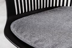 Design Stuhl AIRE schwarz Kunststoff Stahlgestell Indoor Outdoor inkl. Kissen