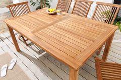 Massiver Gartentisch EMPIRE TEAK 150cm natur Teakholz