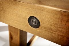 Massiver Esstisch FINCA 240cm vintage braun recyceltes Pinienholz Industrial Design