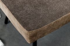 Moderne Sitzbank BIG GEORGE 160cm taupe Flachgewebe Taschenfederkern schwarz