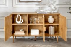 Design Sideboard VIENNA 120cm natur Wiener Geflecht Kommode