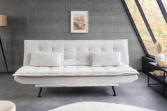 Modernes Schlafsofa JAZZ 190cm beige Cord 3-Sitzer Couch