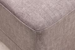 Moderner Hocker LOFT 75cm taupe Vogue Velours Samt Nosagfederung Taschenfederkern