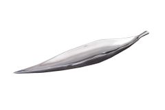 Deko Schale SILVER LEAF 80cm silber Aluminium handmade