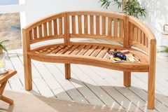 Massive Gartenbank EMPIRE TEAK 120cm natur Teakholz
