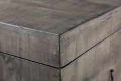 Industrial Truhenbank FACTORY LOFT 115cm Mangoholz grau Sitzbank