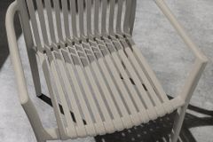 In- und Outdoor Stuhl STUDIO ITALIA greige stapelbar wetterfest Gartenstuhl