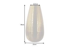 Elegante Vase ORIENT 50cm gold im Grid Hammerschlag Design