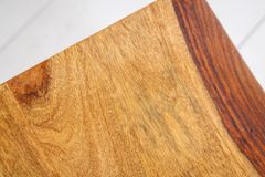 Massivholz Beistelltisch CUBUS 40cm Sheesham stone finish Hocker