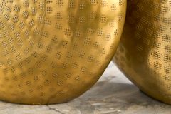 Elegantes Vasen 2er Set ORIENTAL 44cm gold im Grid Hammerschlag Design