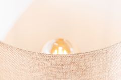 Treibholz Tischlampe HYPNOTIC 60cm natur Leinen-Schirm