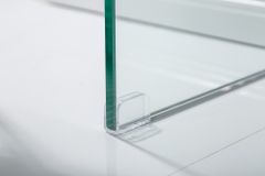 Extravaganter Glas Konsolentisch FANTOME 100cm transparent Schreibtisch Ganzglastisch