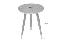 Design Beistelltisch ALCAZAR 50cm antik kupfer Metall Mangoholz Handarbeit rund