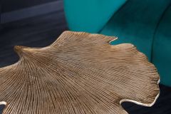 Dekorativer Beistelltisch GINKGO LEAF 55cm gold handmade Metall