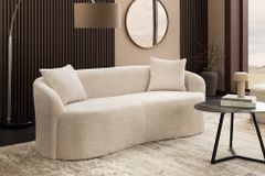 Extravagantes Sofa ELEMENTAL 180cm champagner beige Feinstrick Bouclé 2-Sitzer