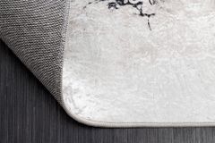 Design Teppich ART RUGS 230x160cm weiß grau Flachgewebe Indoor