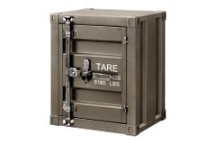 Container-Schrank GLOBETROTTER 50cm anthrazit Metall Nachttisch Beistellschrank