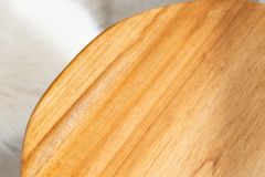 Massivholz Hocker BALI 45cm natur rund Teakholz Beistelltisch Sitzhocker Nachttisch