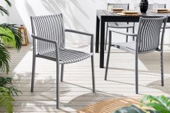 In- und Outdoor Stuhl STUDIO ITALIA anthrazit stapelbar wetterfest Gartenstuhl