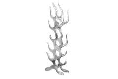 Modernes Weinregal FLAME 93cm silber für 9 Flaschen Flaschenhalter
