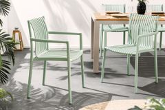 In- und Outdoor Stuhl STUDIO ITALIA salbei stapelbar wetterfest Gartenstuhl