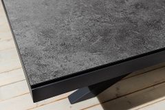 In- und Outdoor Esstisch GALAXIE 200cm anthrazit Keramik Aluminium wetterfest