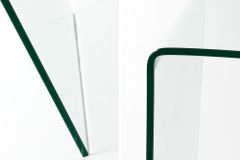 Extravaganter Glas Schreibtisch FANTOME 120cm transparent Esstisch Ganzglastisch