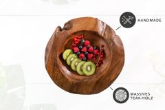 Massive Schale NATURE ROOT 30cm natur Teakholz Wurzelholz