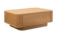 Nordischer Couchtisch VALHALLA WOOD 100cm natur Eichenholz mit Schublade